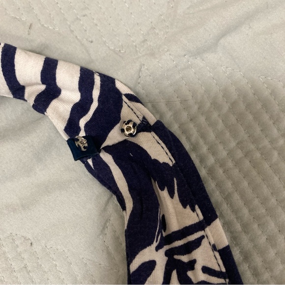 Lilly Pulitzer Sloan Oh Cabana Navy and White Zebra Print Maxi Dress Size M - Picture 9 of 14
